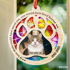 window memorial decor personalized cat photo hanging suncatcher loss of cat gift