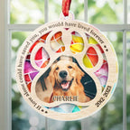 personalized photo loss of dog gift suncatcher ornament window hanging keepsake main view