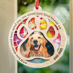 loss of dog gift suncatcher ornament personalized photo window hanging keepsake detail view