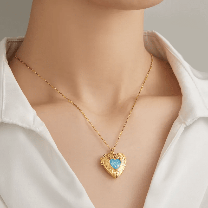 gifts for wife Cherish Every Moment - Personalized Keepsake - Photo Openable Necklace Trendsetting Love Heart Box Pendant GIf