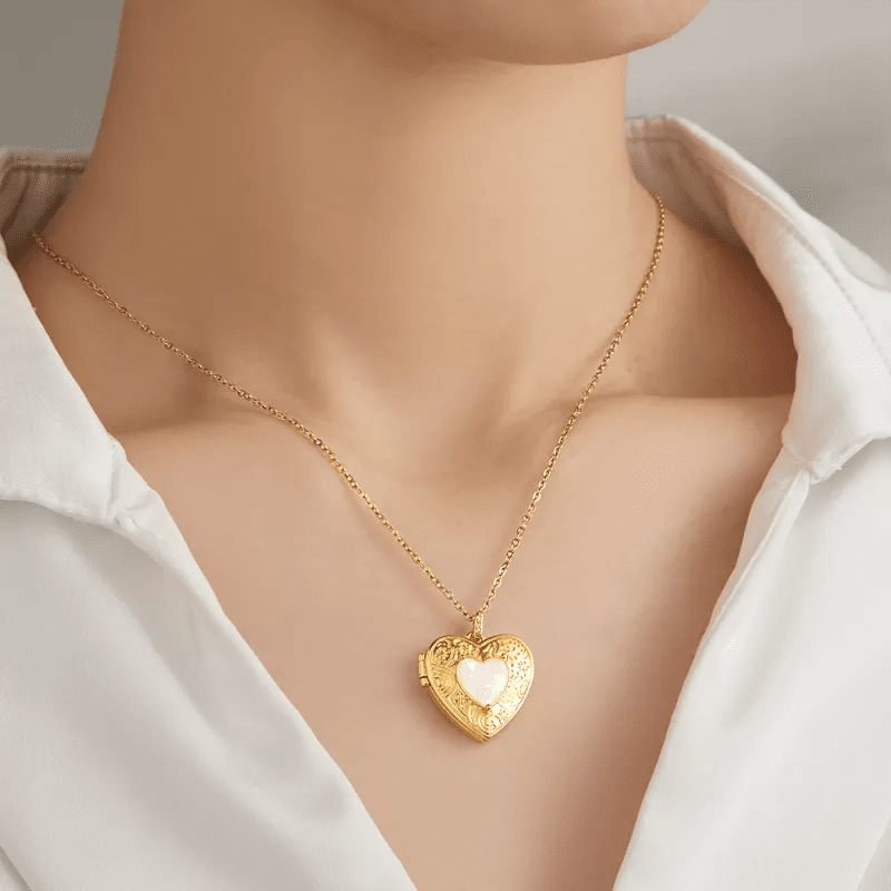 gifts for wife Cherish Every Moment - Personalized Keepsake - Photo Openable Necklace Trendsetting Love Heart Box Pendant GIf