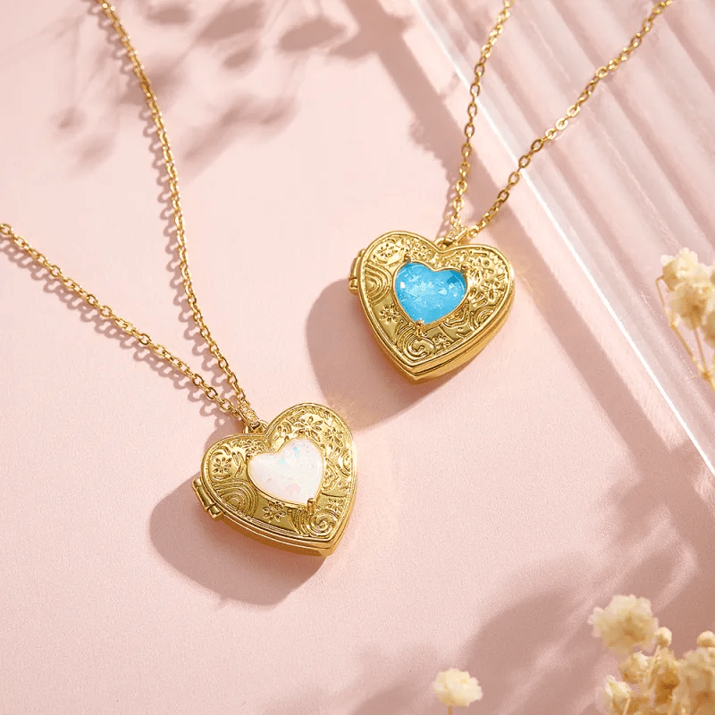 gifts for wife Cherish Every Moment - Personalized Keepsake - Photo Openable Necklace Trendsetting Love Heart Box Pendant GIf