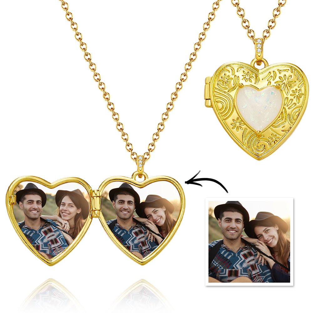 gifts for wife Cherish Every Moment - Personalized Keepsake - Photo Openable Necklace Trendsetting Love Heart Box Pendant GIf