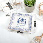 Custom Photo Pencil Sketch – The Love Between Mother & Daughter – Personalized Ceramic Ring Dish, Jewelry Tray with Name & Date, Mother’s Day Gift, Birthday Keepsake, Sentimental Mom Daughter Gift 1111234 - DiyGiftly