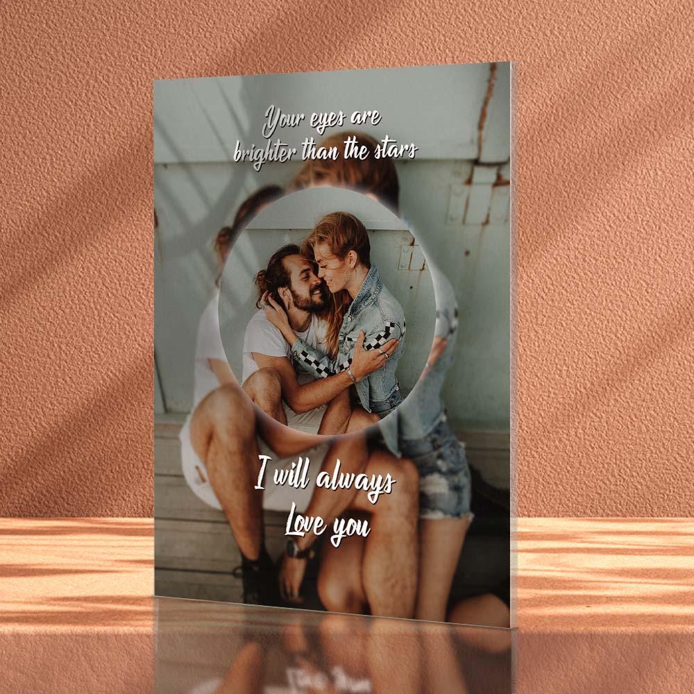 Custom Photo Personalized Text Acrylic Plaque – Personalized Home Decor & Valentine's Day Gift - DiyGiftly