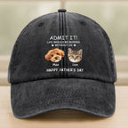 Custom Photo Pet Dad Hat – Life Would Be Boring Without Me Dog Cat Washed Denim Baseball Cap, Personalized Gift for Father’s Day 82197760 - DiyGiftly