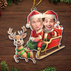 Custom Photo Planning To Sing A Sleighing Song Tonight - Couple Personalized Custom Ornament - Acrylic Custom Shaped - Christmas Gift For Husband Wife, Anniversary 677277 - DiyGiftly