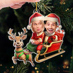 Custom Photo Planning To Sing A Sleighing Song Tonight - Couple Personalized Custom Ornament - Acrylic Custom Shaped - Christmas Gift For Husband Wife, Anniversary 677277 - DiyGiftly