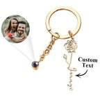gifts for wife Best Wife Ever - Personalized Keepsake - Photo Projection Keychain with Birth Flower Romantic Gift Mother's Da