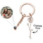 gifts for wife Best Wife Ever - Personalized Keepsake - Photo Projection Keychain with Birth Flower Romantic Gift Mother's Da