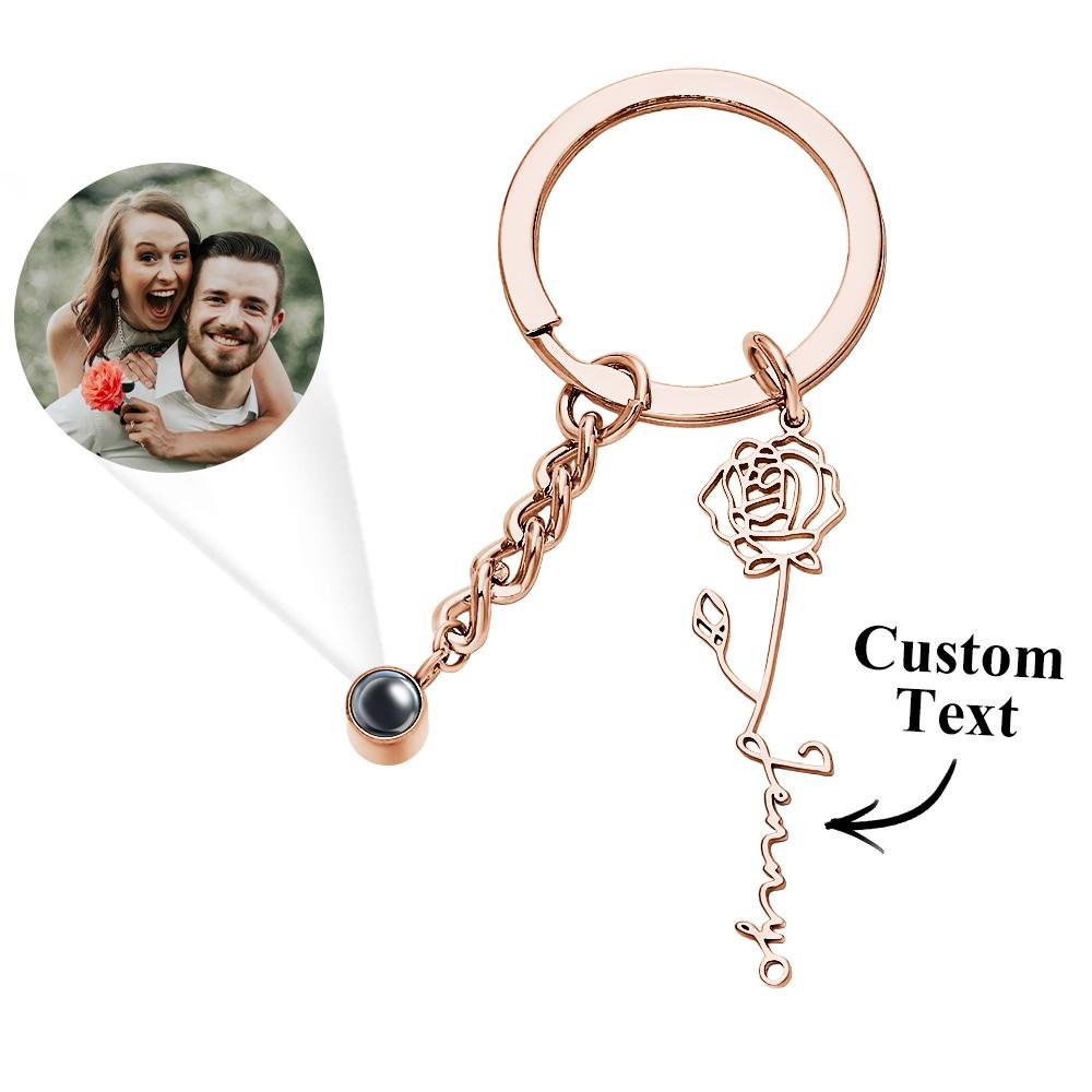 gifts for wife Best Wife Ever - Personalized Keepsake - Photo Projection Keychain with Birth Flower Romantic Gift Mother's Da