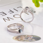 Custom Photo Projection Ring Adjustable Ring for Girlfriend Personalized Couples Statement Ring Wedding Jewelry Anniversary Gift - DiyGiftly