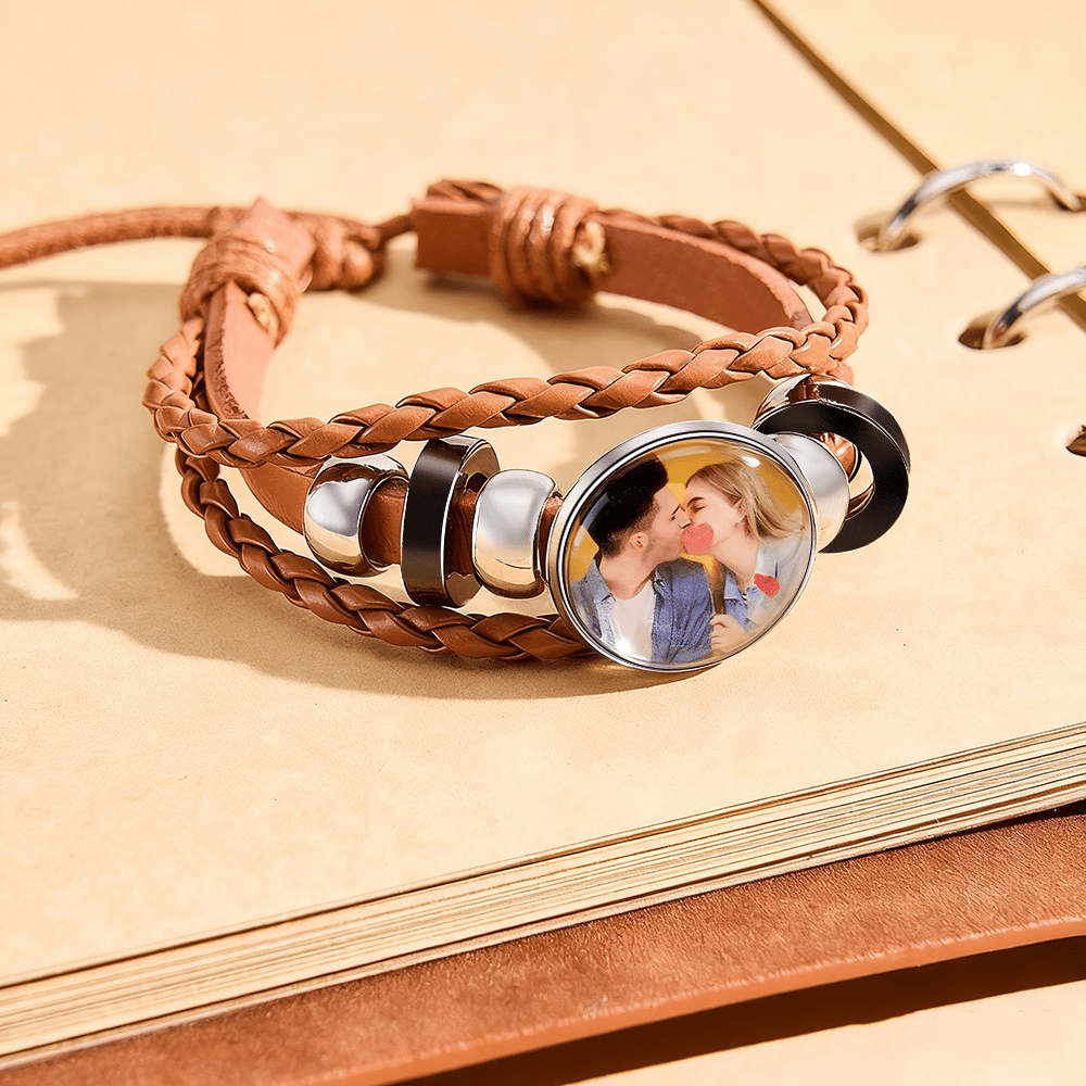 personalized photo bracelet custom design gift for boyfriend