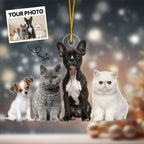 Custom Photo Pugs And Kisses On This Christmas - Dog & Cat Personalized Custom Ornament - Acrylic Custom Shaped - Christmas Gift For Pet Owners, Pet Lovers 683459 - 2 - DiyGiftly