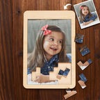 Custom Photo Puzzle Tetris Personalised Wooden Frame Gifts for Kids - DiyGiftly