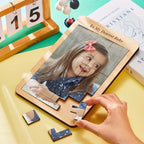 Custom Photo Puzzle Tetris Personalised Wooden Frame Gifts for Kids - DiyGiftly