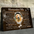 loss of dog gift photo canvas personalized photo wall art detail view
