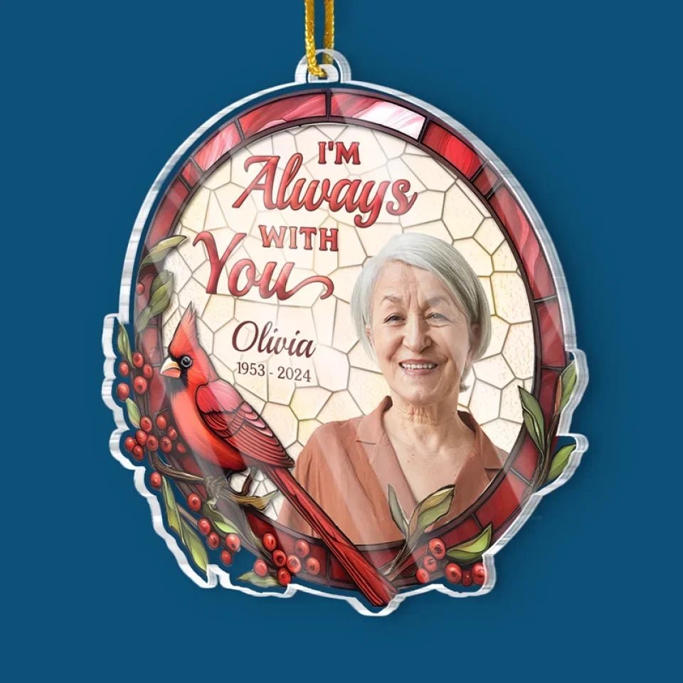 Custom Photo Remembered With Love - Memorial Personalized Custom Ornament - Acrylic Custom Shaped - Christmas Gift, Sympathy Gift For Family Members 687028 - DiyGiftly