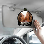 custom photo car visor clip wooden