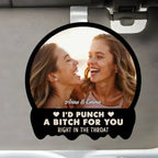 car visor clip custom photo wooden