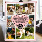 Custom Photo Snuggle This Blanket and Think of Me - Personalized Fleece Blanket, Custom Sherpa Blanket with Photo, Customizable Memory Blanket, Cozy Gift for Loved Ones, Perfect for Family, Anniversary, or Memorial Gift 1061919 - DiyGiftly