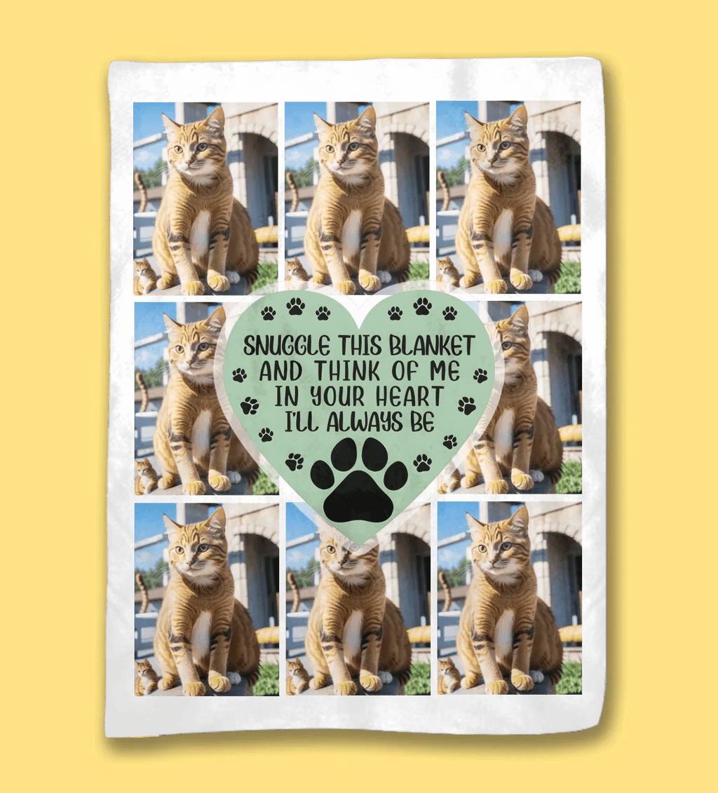 Custom Photo Snuggle This Blanket and Think of Me - Personalized Fleece Blanket, Custom Sherpa Blanket with Photo, Customizable Memory Blanket, Cozy Gift for Loved Ones, Perfect for Family, Anniversary, or Memorial Gift 1061919 - DiyGiftly