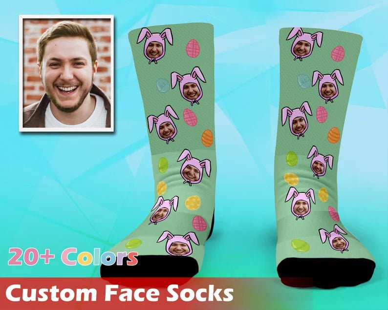 Custom Photo Socks, Easter Socks, Easter Egg Socks, Personalized Photo Socks, Funny Photo Socks, Custom Printed Socks, Easter Bunny Socks 73476096 - DiyGiftly