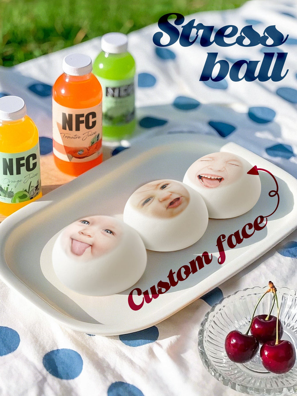 Custom Photo Stress Relief Bun Toy – Personalized Decompression Manju Style Toy - DiyGiftly