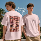 Custom Photo T-shirt Personalized Eyes Shirt for Couple Valentines Gift - DiyGiftly