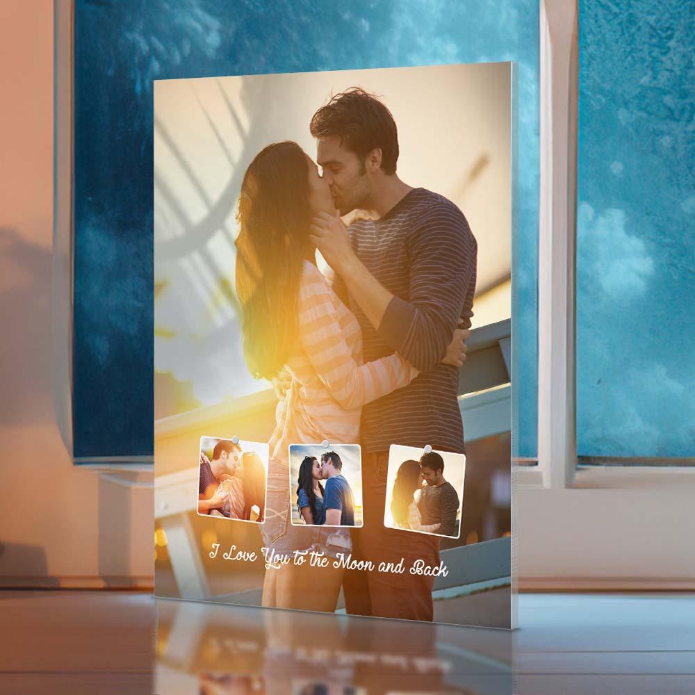 Custom Photo & Text Acrylic Plaque – Personalized Home Decor & Valentine's Day Gift - DiyGiftly