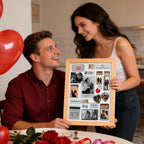 Custom Photo & Text Matchbox - style Poster Frame Decor – Valentine’s Day Gift - DiyGiftly