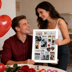 Custom Photo & Text Matchbox - style Poster Frame Decor – Valentine’s Day Gift - DiyGiftly