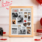 Custom Photo & Text Matchbox - style Poster Frame Decor – Valentine’s Day Gift - DiyGiftly