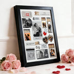 Custom Photo & Text Matchbox - style Poster Frame Decor – Valentine’s Day Gift - DiyGiftly