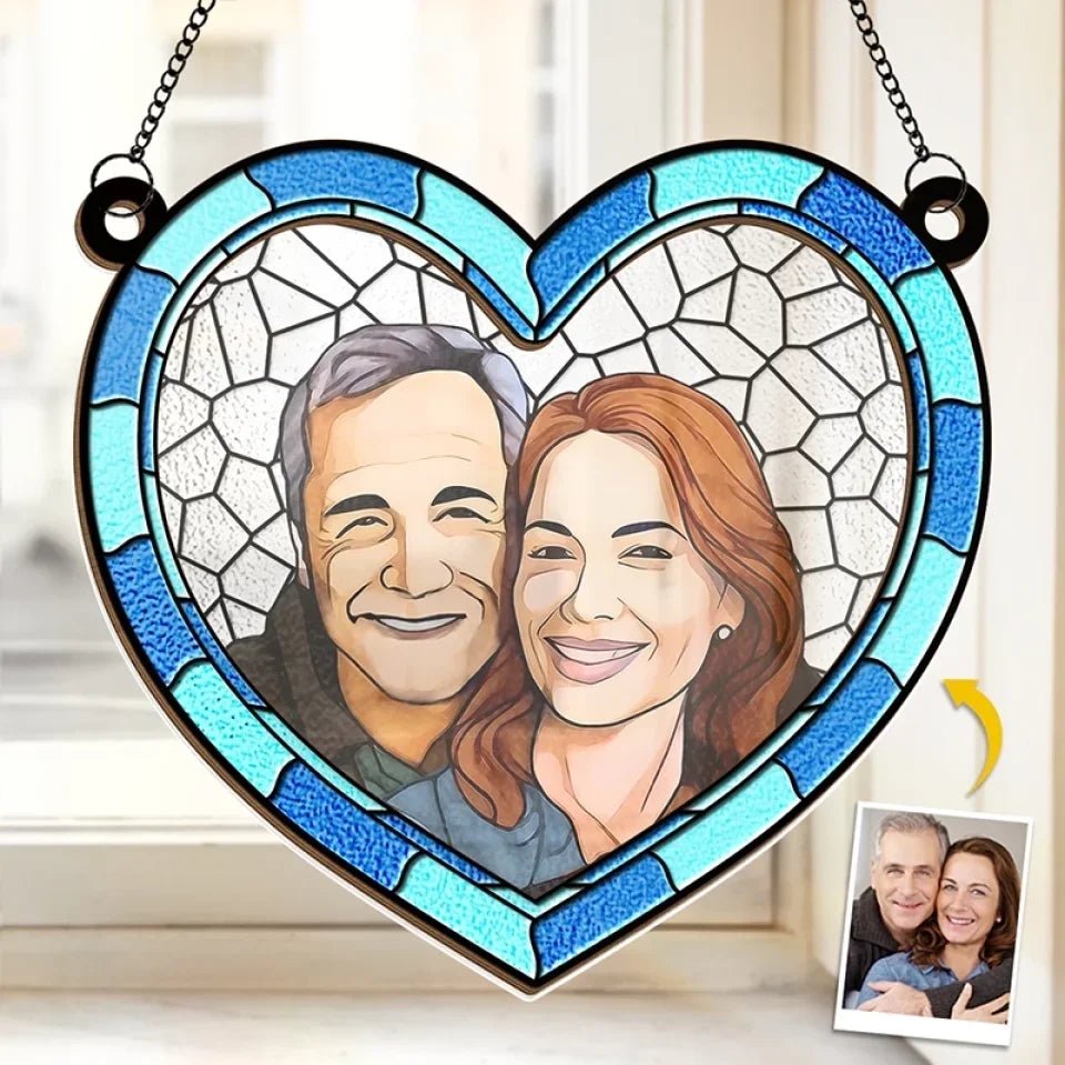 Custom Photo The Best Things In Life Are Better With You - Couple Personalized Window Hanging Suncatcher Ornament - Gift For Husband Wife, Anniversary 665416 - DiyGiftly