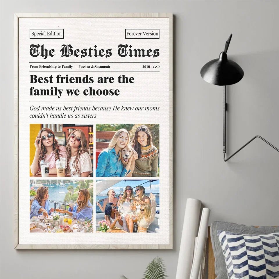 Custom Photo The Besties Times - Bestie Personalized Custom Vertical Poster - Gift For Best Friends, BFF, Sisters 132544 - DiyGiftly