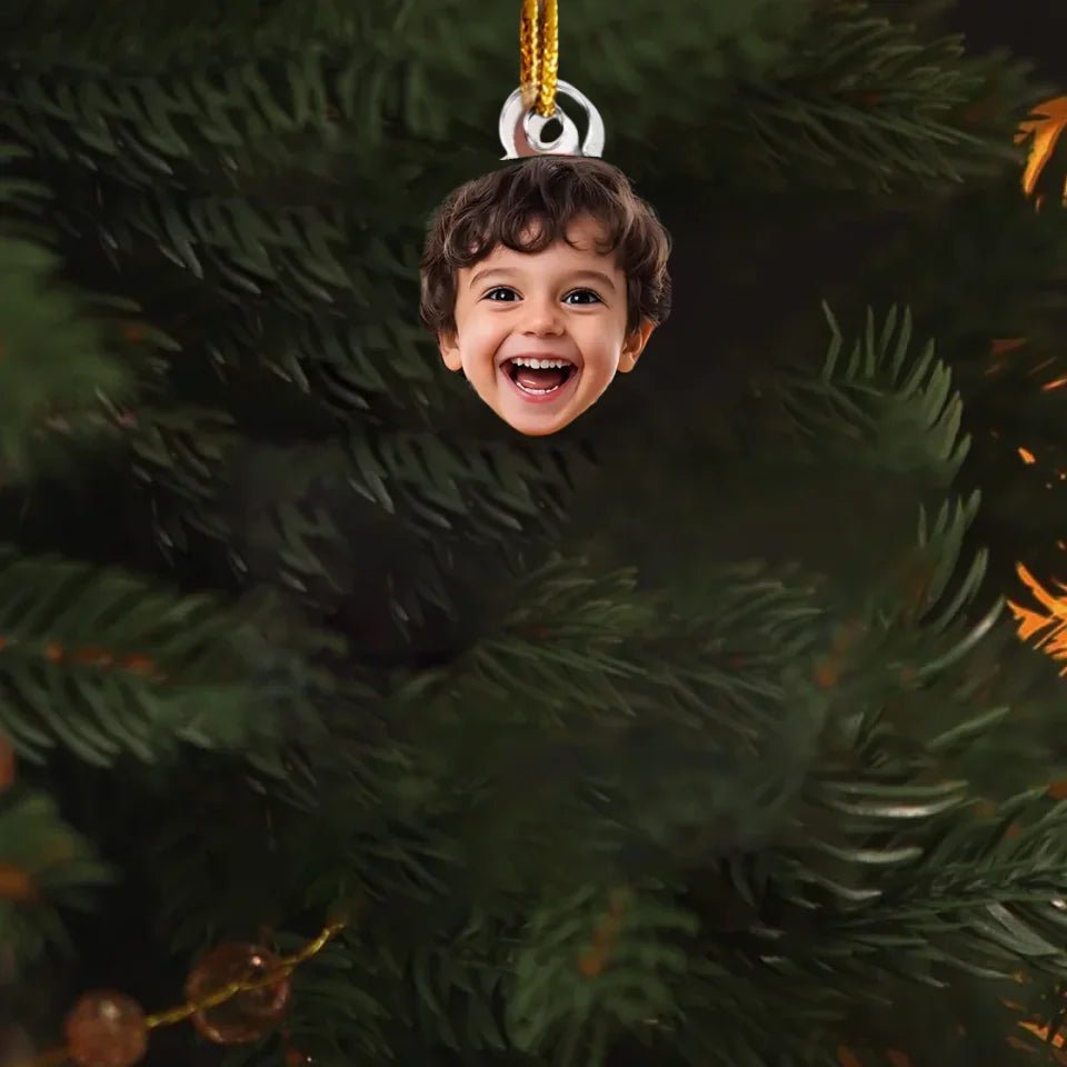 Custom Photo The Tiny, Professional Construction Truck Driver - Family Personalized Custom Ornament - Acrylic Custom Shaped - Christmas Gift For Kids 715657 - DiyGiftly
