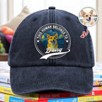Custom Photo “This Human Belongs To Dog” Baseball Cap – Personalized Washed Denim Hat, Dog Lover Gift, Pet Portrait Cap, Unique Custom Dog Dad/Mom Hat 86058496 - DiyGiftly
