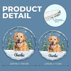 Custom Photo 'Til We Meet Again, My Friend - Memorial Personalized Custom Circle Glass Ornament - Christmas Gift, Sympathy Gift For Pet Owners, Pet Lovers 684696 - DiyGiftly