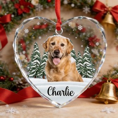 Custom Photo 'Til We Meet Again, My Friend - Memorial Personalized Custom Circle Glass Ornament - Christmas Gift, Sympathy Gift For Pet Owners, Pet Lovers 684724 - DiyGiftly
