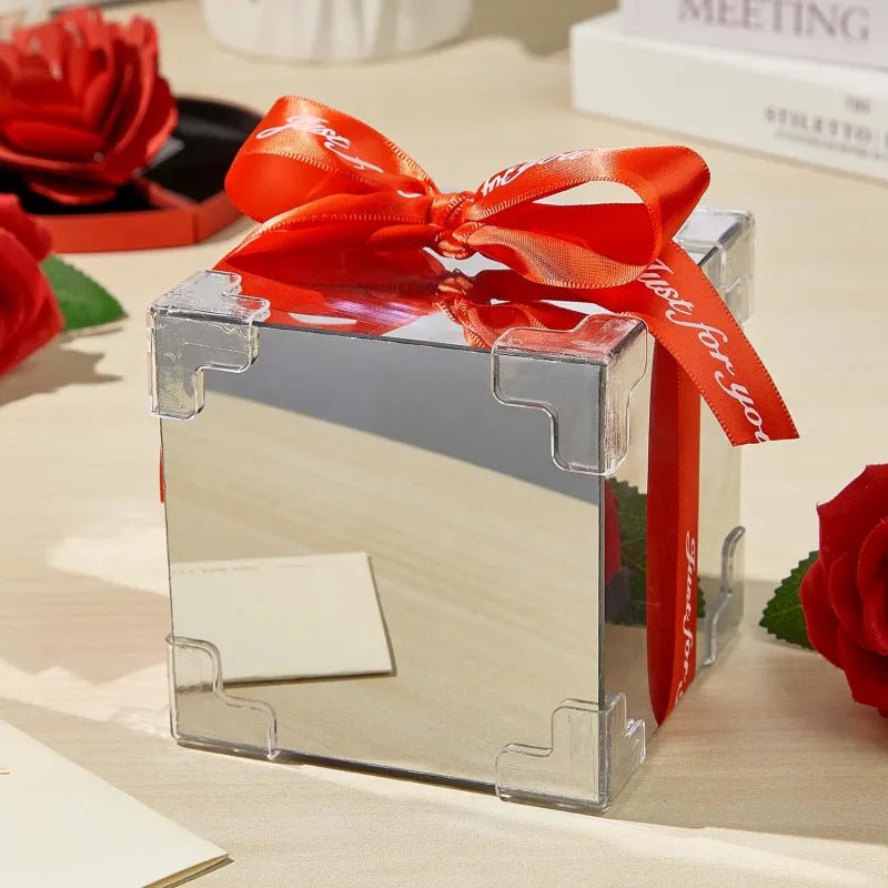 Custom Photo Tulip Flower Infinity Mirror Box Infinity Mirror Flower with Your Picture and Text DIY Kit - DiyGiftly