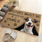 Custom Photo Visitors Must Be Approved By This Dog - Dog & Cat Personalized Custom Home Decor Decorative Mat - House Warming Gift For Pet Owners, Pet Lovers 657512 - 657488 - DiyGiftly