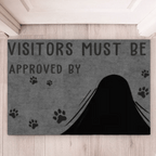 Custom Photo Visitors Must Be Approved By This Dog - Dog & Cat Personalized Custom Home Decor Decorative Mat - House Warming Gift For Pet Owners, Pet Lovers 657512 - 657488 - DiyGiftly