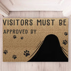 Custom Photo Visitors Must Be Approved By This Dog - Dog & Cat Personalized Custom Home Decor Decorative Mat - House Warming Gift For Pet Owners, Pet Lovers 657512 - 657488 - DiyGiftly