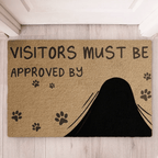 Custom Photo Visitors Must Be Approved By This Dog - Dog & Cat Personalized Custom Home Decor Decorative Mat - House Warming Gift For Pet Owners, Pet Lovers 685837 - DiyGiftly