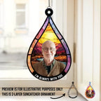 Custom Photo We're Always With You - Memorial Personalized Window Hanging Suncatcher - Sympathy Gift For Family Members 665591 - DiyGiftly