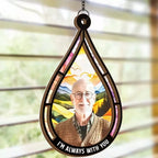Custom Photo We're Always With You - Memorial Personalized Window Hanging Suncatcher - Sympathy Gift For Family Members 665591 - DiyGiftly