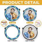Custom Photo Where There Is Love There Is Life - Couple Personalized Window Hanging Suncatcher Ornament - Gift For Husband Wife, Anniversary 660581 - DiyGiftly