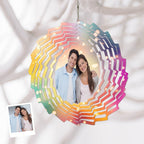 custom photo keepsake wind spinner chime for porch decor