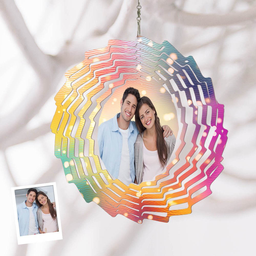custom photo keepsake wind spinner chime for porch decor